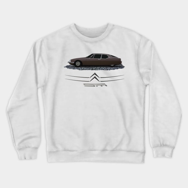 Citroen SM Crewneck Sweatshirt by AutomotiveArt